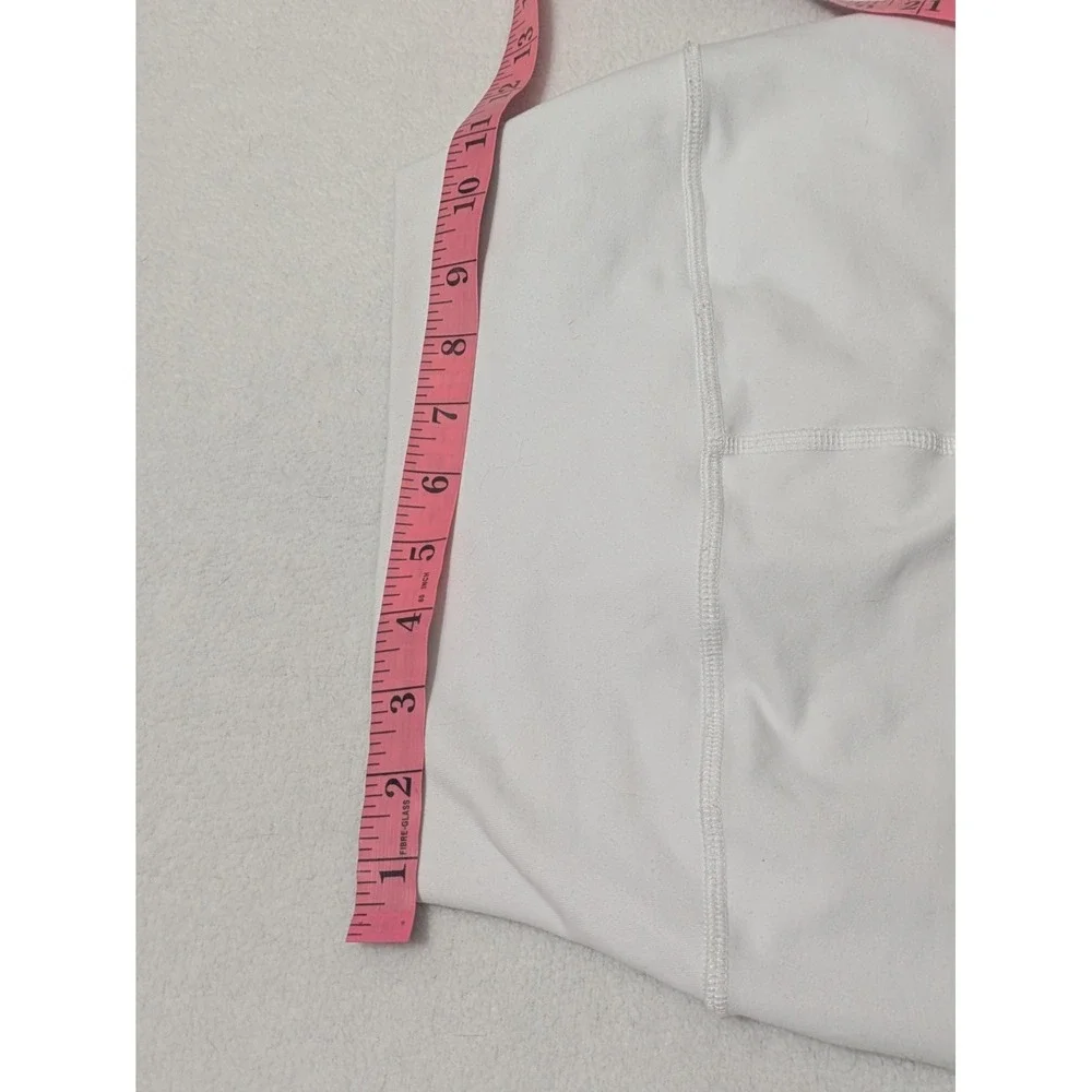 Alo Yoga‎ Leggings Small Heather White High Waist Ribbed Goddess Athleisure